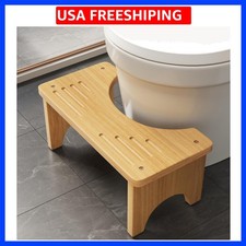 Wooden Squatting Potty for Adults, 6.7 Inch Toilet Stool Squat Adult, Wood Po...