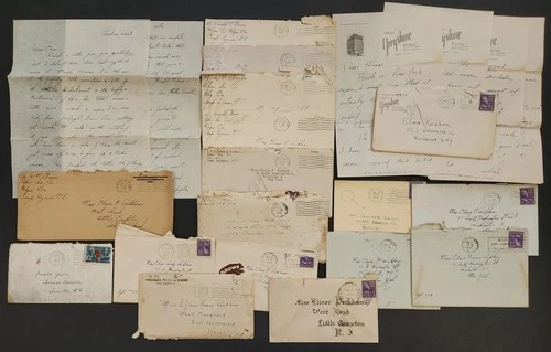 1940s vintage LETTERS Elinor PECKHAM little compton ri ASSORTED SENDERS