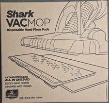 NEW Shark VACMOP Disposable Hard Floor Mop Pad Refills 30 Count Full Case