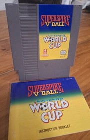 Super Spike V'Ball/World Cup Soccer Nintendo NES Cartridge & Manual Excellent 