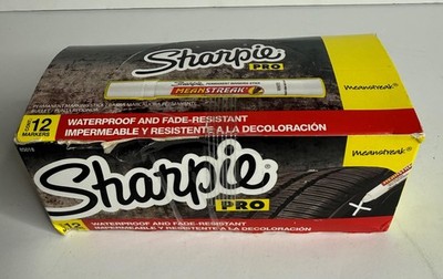 Sharpie Mean Streak White Permanent Marking Stick Box of 12