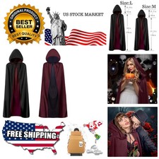 Unisex Vampire Witch Hooded Capes,Women's Halloween Costumes Reversible Cloak...