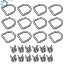 1/2 Inch Heavy Duty Weld-On Forged D Ring Fracture Strength 12,000lbs 12 Pack 