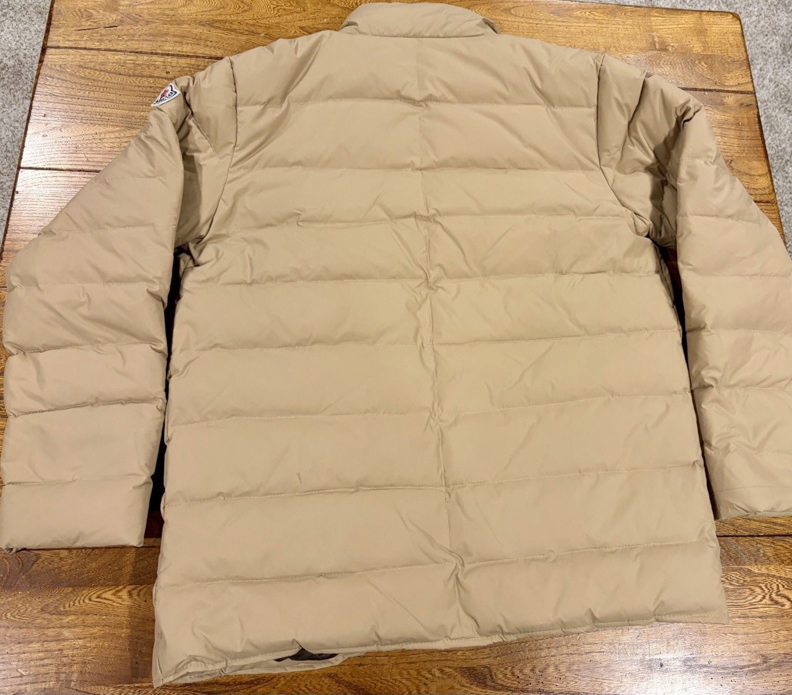 Moncler Beige Down Button-Down Puffer Jacket Coat… - image 11