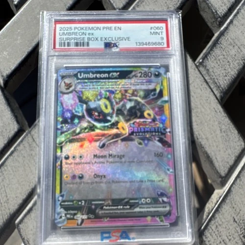 2025 Pokémon Umbreon ex Prismatic Evolutions PSA 9 Holo Promo 060/131
