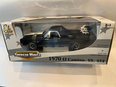 ERTL: 1970 Chevy El Camino SS 454 1:18 American Muscle Black 39061 HOME FTOP