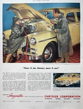 1950 Chrysler Corporation Engineering Ignition Test Imagination VTG Print Ad