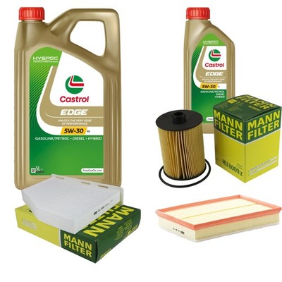INSPEKTIONSKIT FILTER CASTROL 6L ÖL 5W30 für VW CC 358 3.6 FSI 4motion
