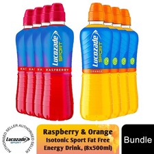 Image of Lucozade Sport Orange & Raspberry Isotonic Sport Energy Drink Fat-Free 500ml