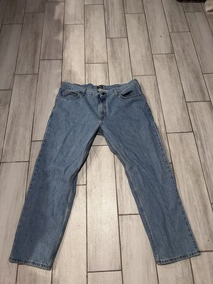 Vintage Lee Men's Light Blue Denim Straight Jeans 100% Cotton 5-Pocket Design