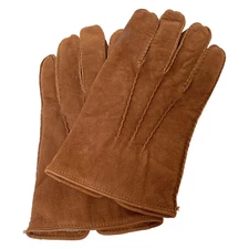 Auth PaulStuart - Brown Nubuck Women's Gloves