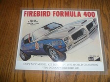 1970 Knafel Pontiac Firebird 400 World Champion Mpc Model Kit Box Top Photo