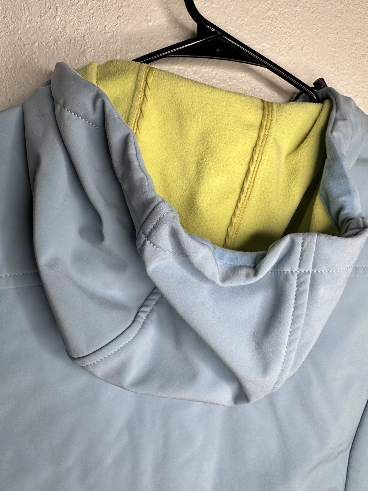 Athleta Softshell Hooded Jacket Light Blue Fleece… - image 17