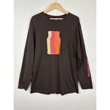 Dunkin Donuts Men's Long Sleeve TShirt Size XL Brown Iced Coffee