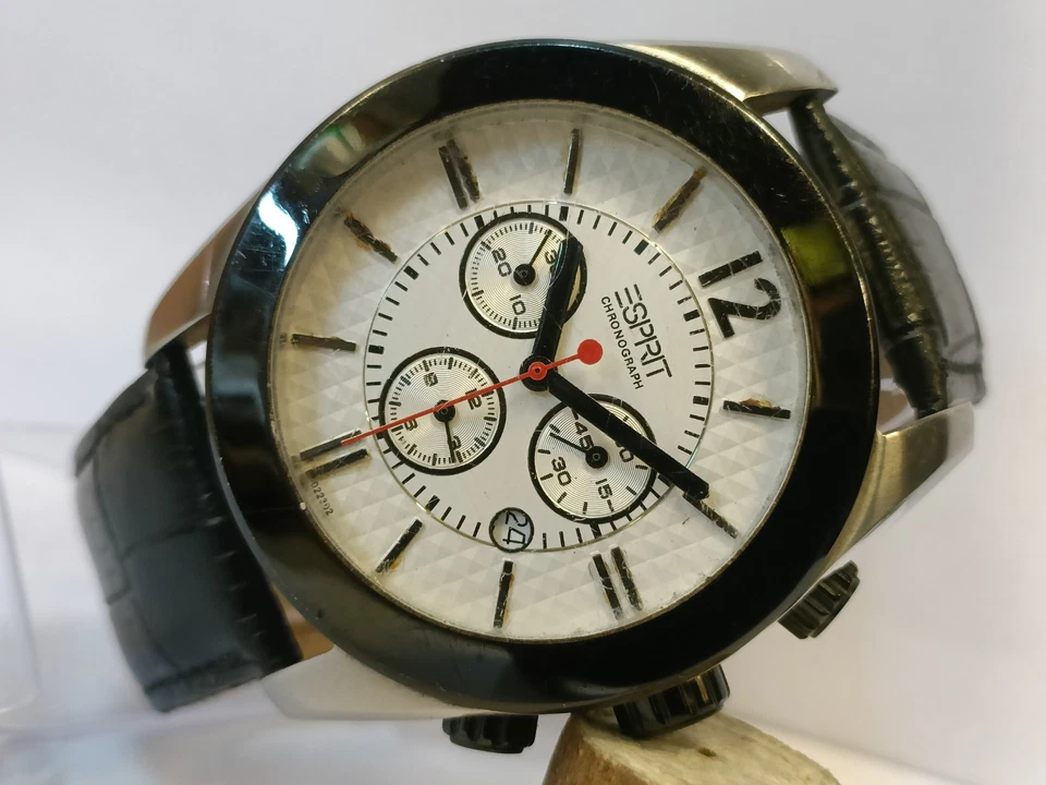 ESPRIT CHRONOGRAPH QUARTZ WHITE DIAL 805 MEN'S FULL WORKING, BAND AFTER MARKET - Image 3 of 4