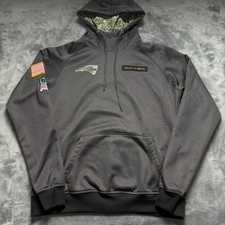 Vintage New England Patriots Hoodie Boys Large Nike NFL Salute To Service