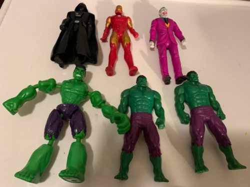 6 Pièces Figurines - Hulk - Joker - Ironman - Dark Vador LOT53-22 - Photo 1 sur 1