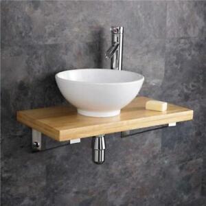 Details About Floating Bathroom Wood Beam Shelf Countertop Stand Wash Rustic Vanity Basin Diy