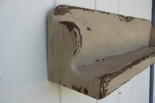 PRIMITIVE RUSTIC PAINTED COUNTRY PLATE DISPLAY BOWL WAL SHELF FARMHOUSE SHELVES - Picture 6 of 12
