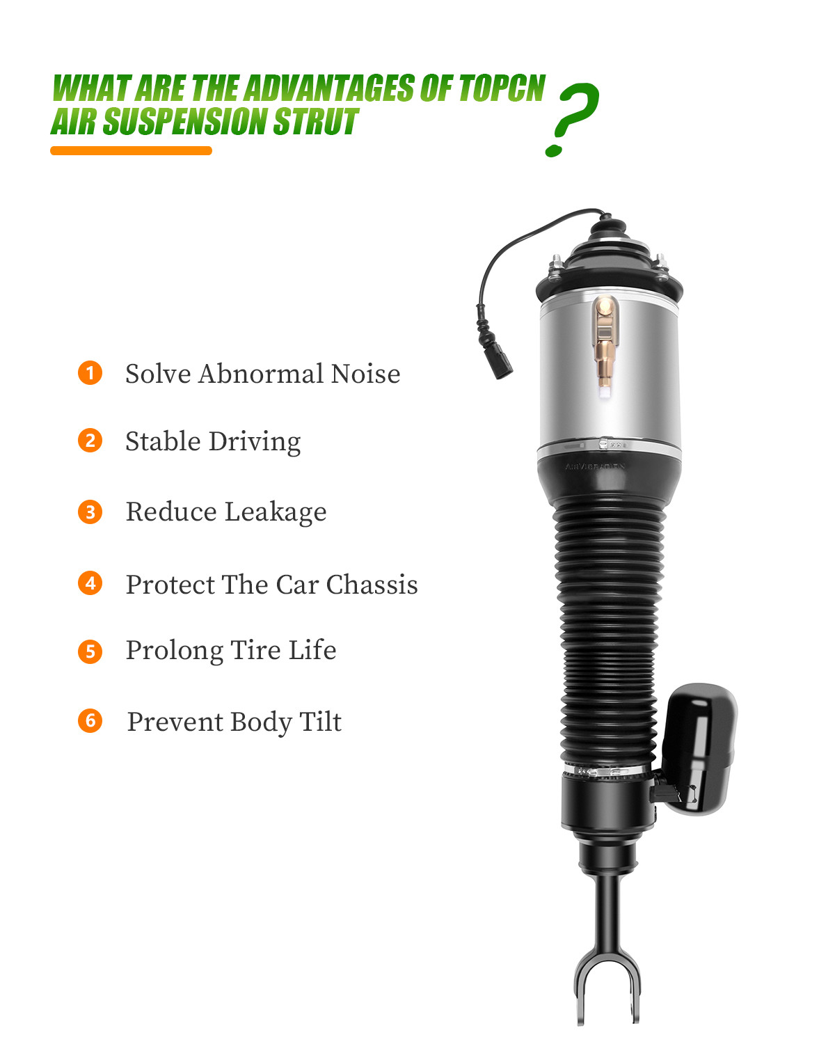 Front Pair Air Suspension Struts Fits Bentley Continental GT GTC, Flying Spur