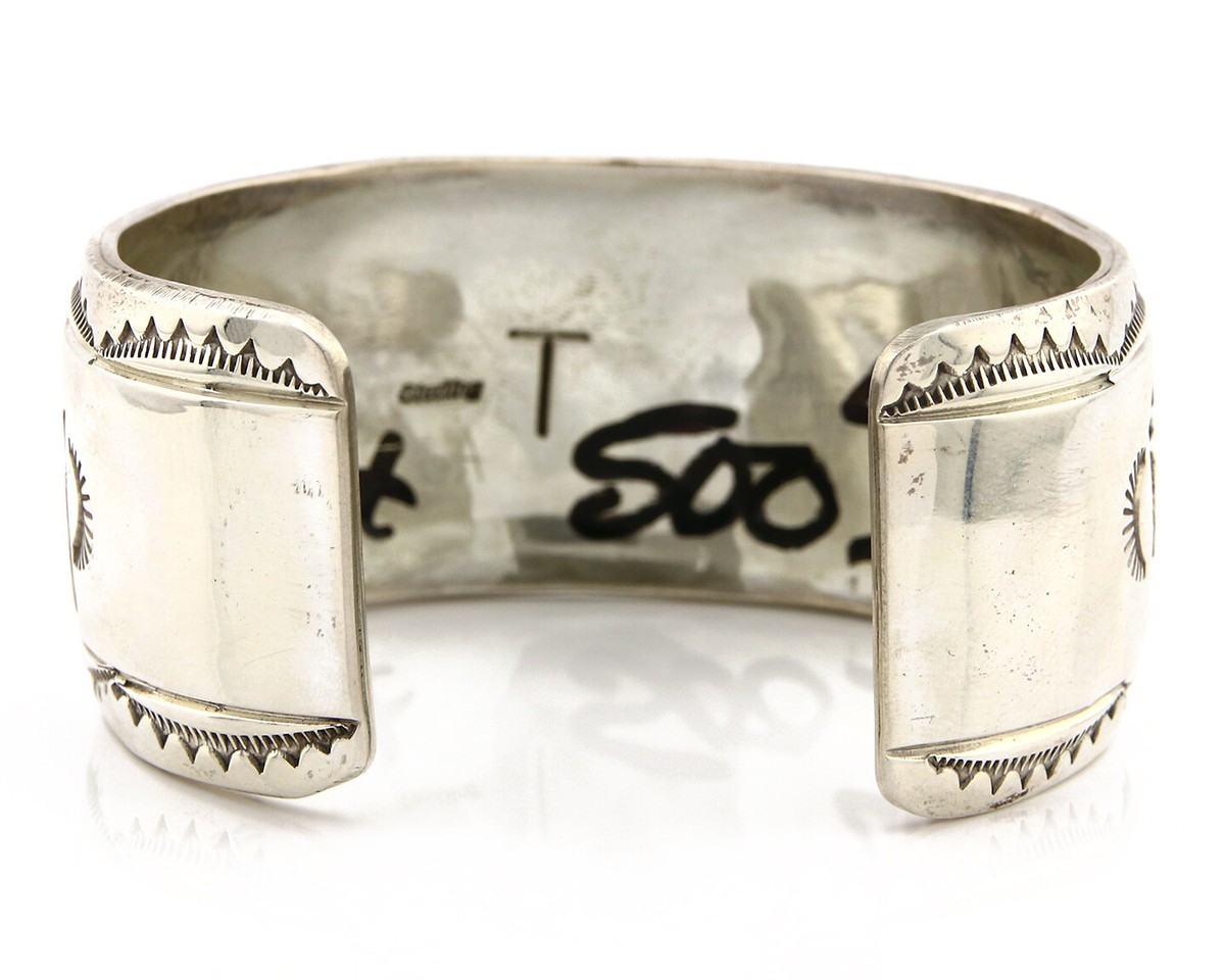 Navajo Bracelet .925 SOLID Silver Artist Signed Large T | eBay Navajo Bracelet .925 SOLID Silver Artist Signed Large T | eBay