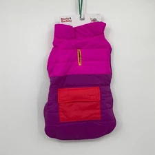 Boots & Barkley Color Block Option Cat & Dog Puffer Winter Vest Pink Size M