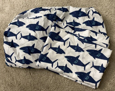 Pillowfort Microfiber Shark Print Baby Toddler Crib Sheet Set, Flat, Fitted EUC