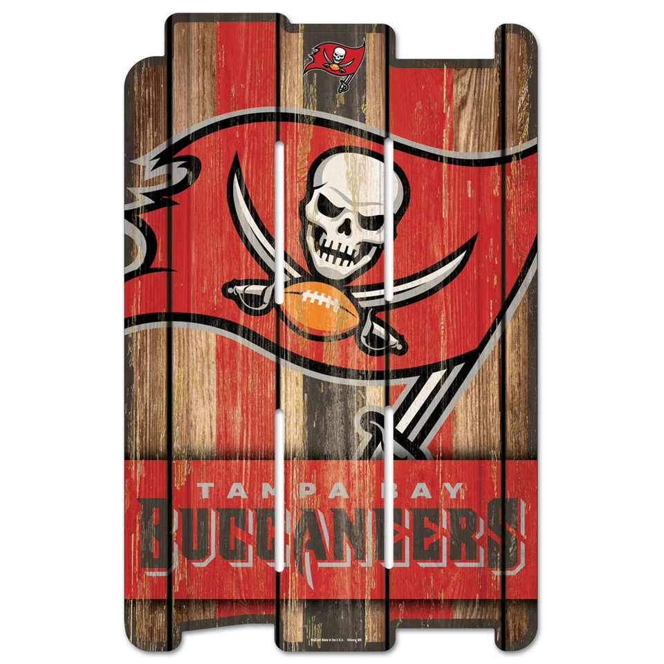NFL Tampa Bay Buccaneers Plank Fence Wood Sign Holzschild Holz Deko Zaun 43x28cm - Bild 1 von 1