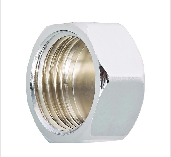 "Lux Gewindekappe 18,6Mm (Rp 1/2\") Messing Verchromt Blindstopfen"-image