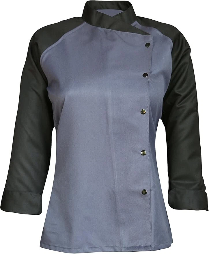 Abrigo de Chef para Damas - Chaqueta de Cocina Elegante y Duradera - Ligero, Transpirable Foto 2 de 4