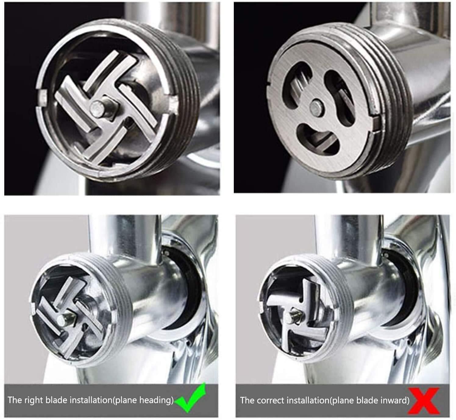 Meat Grinder Blades, Stainless Steel Meat Grinder Blade Knife (4 Pack 5# Knife)