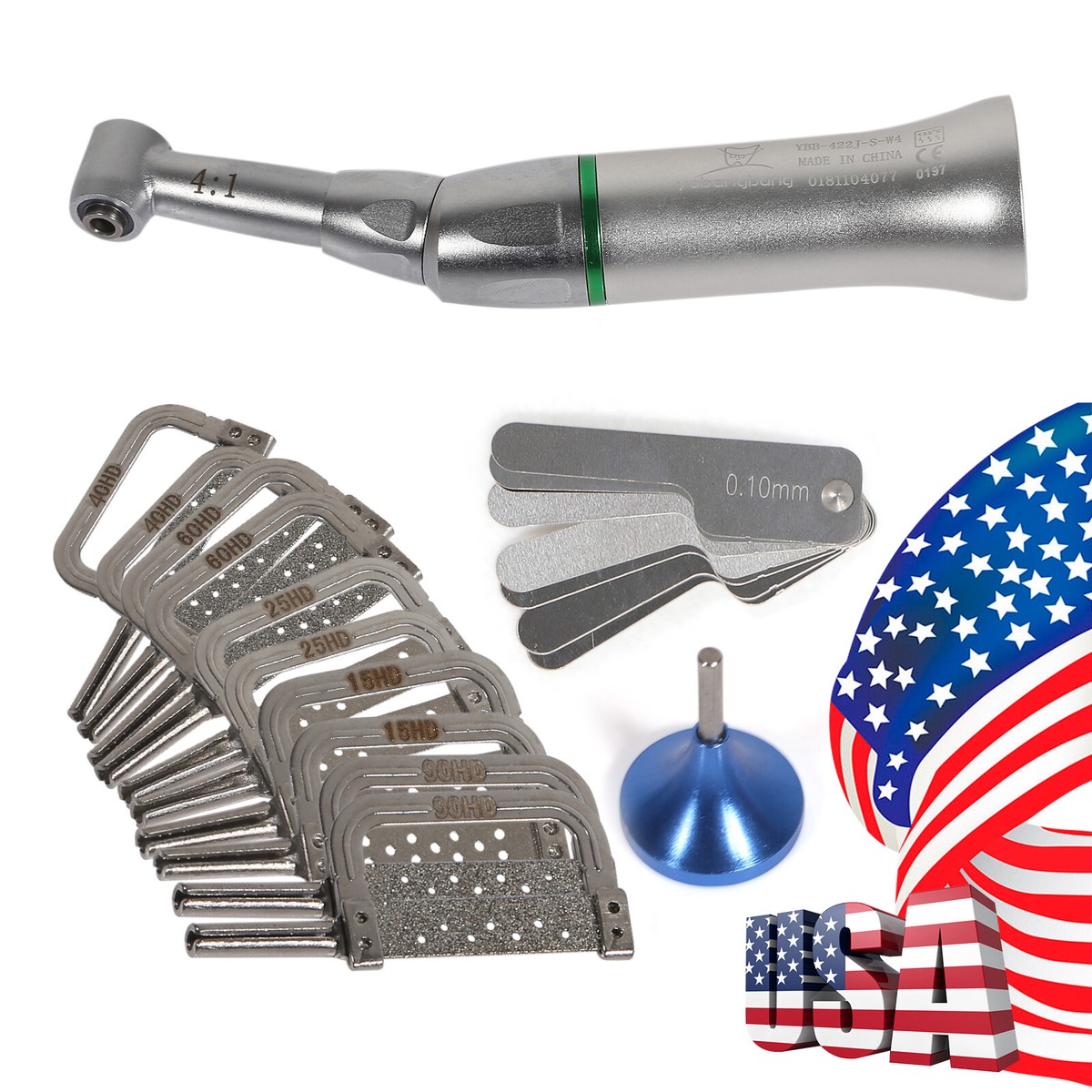 DENTALE 4:1 INTERPROXIMAL IPR Stripping Contrangolo Manipolo Handpiece 302510913202 - Foto 11