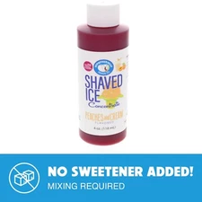 Hypothermias PEACHES AND CREAM Flavor Syrup 🍧 Snow Cone Concentrate UNSWEET