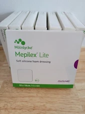 Mepilex Lite 4x4 in (4 BOXES) Molnlycke Soft Silicone Foam Dressing 20 Pieces