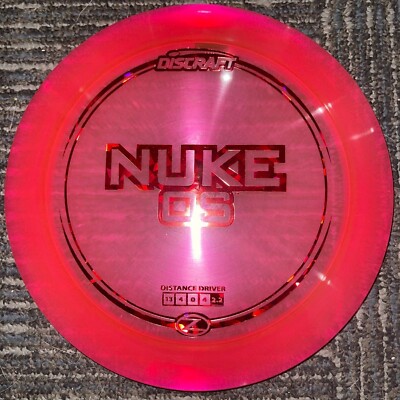 DISCRAFT Z LINE PEARLY NUKE OS DISC GOLF DISTANCE DRIVER PK/RD173-4G @ LSDISCS
