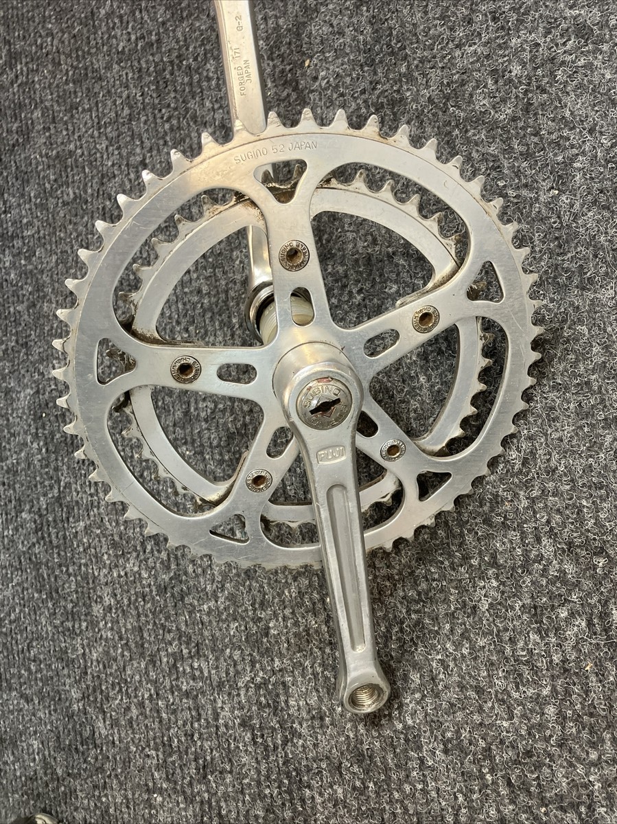 Vintage Sugino / Fuji Double Crankset Forged 171mm G-2 52/42t Road