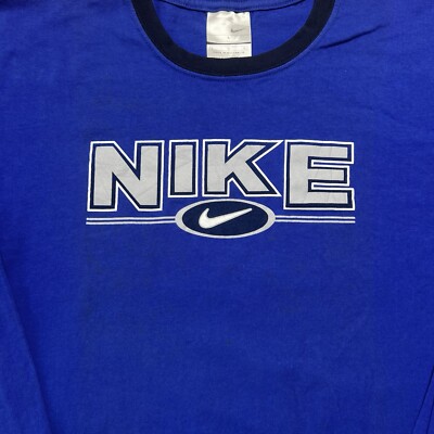 Vintage Y2K Silver Tag Nike Block Letter Spell Out Swoosh Shirt