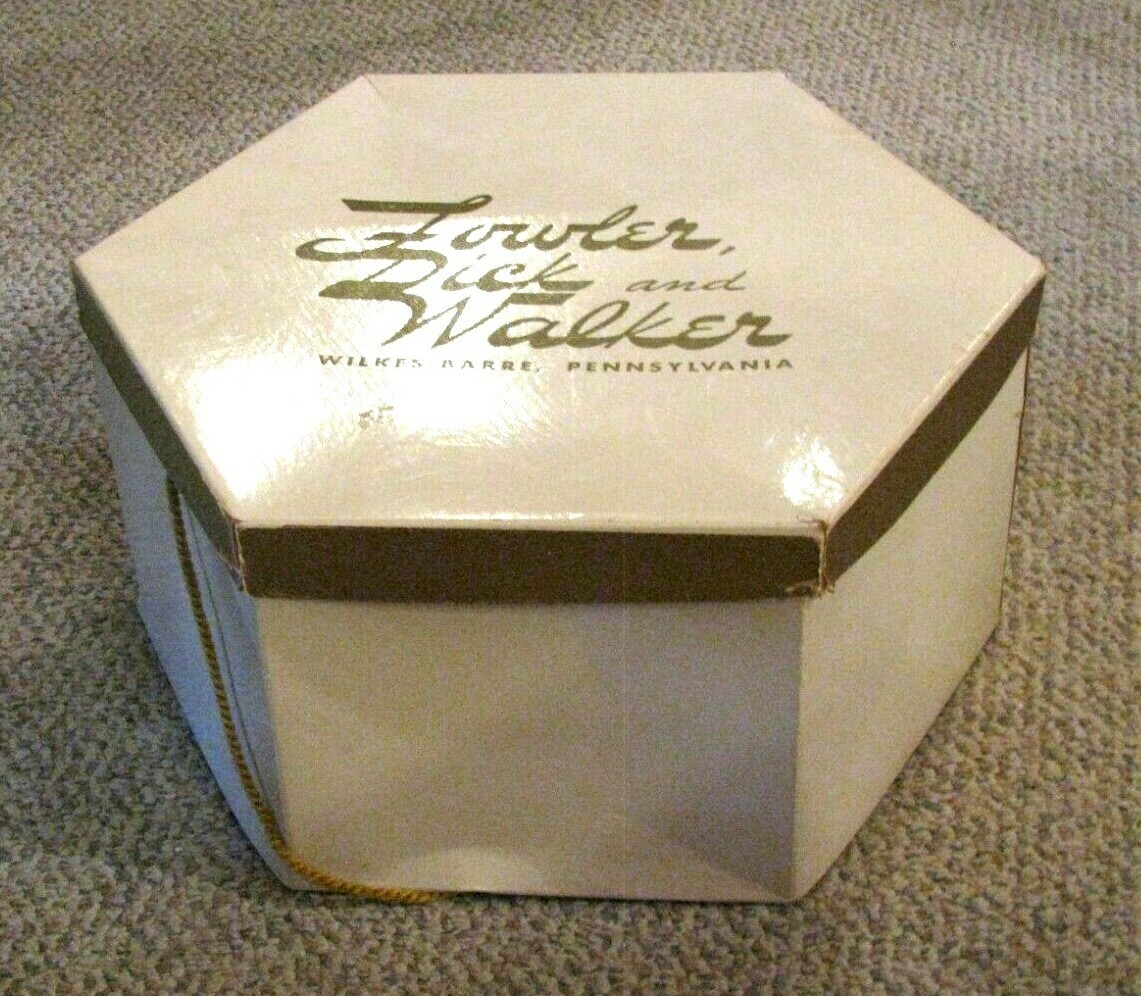 Vintage HAT BOX FOWLER, DICK & WALKER BOSTON STORE WilkesBarre Pa