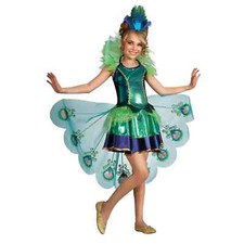 Kostüm Pfau  Mädchen Kleid Paradiesvogel Fasching Karneval Peacock