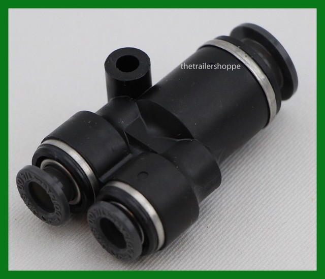 VelVac Push Lock Air Brake Composite Fitting DOT 1/4" X 1/4" X 3/8" Union Y 2 PC eBay