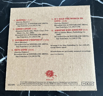 Grateful Dead Road Trips Vol. 1 No. 4--from Egypt With Love BONUS
