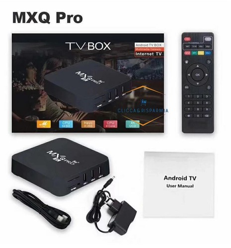 Android Tv Box Internet Smart Tv 16 gb Mxq Pro 4k 8+128 GB Android 11.1 - Foto 2 di 9