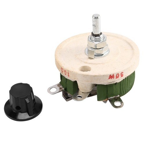 Malloy Rhéostat 50W 10 Ohm Céramique - Potentiomètre Variable Résistance