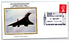 Concorde Flight Cover Colorano Silk London   New York  (CF1