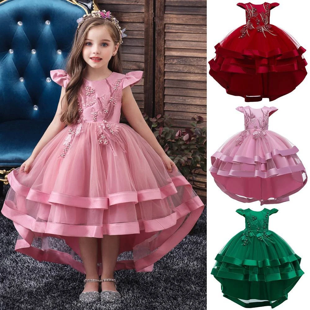 Kids Girl Princess Floral Dress Summer Wedding Party Casual Bow Swing  Dresses | Fruugo QA