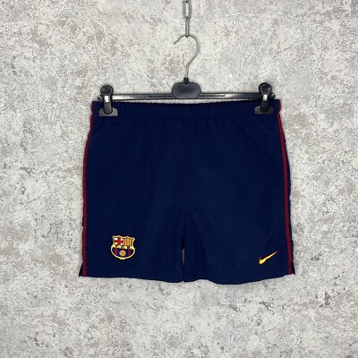 Nike FC Barcelona Vintage Shorts Junior Size L 100% Nylon