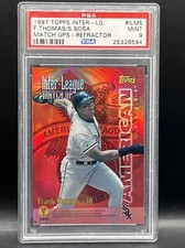 1997 Topps Inter League Match ups Frank Thomas Sammy Sosa REFRACTOR PSA 9 #ilm5