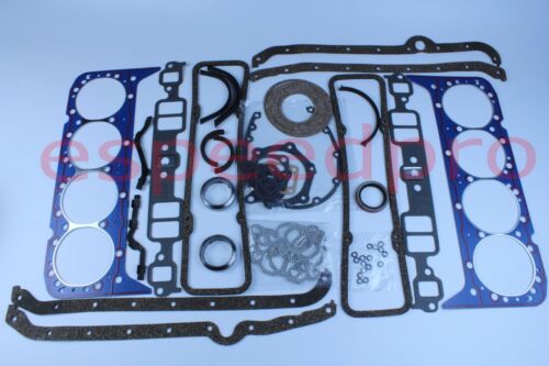 Full Engine Gasket Set for 2 Piece Rear Seal Chevrolet SBC 283 302 327 350 5.7 - Foto 1 di 10