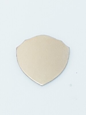 Trophäenplakette Seitenschild Metall flach poliert Goldoptik 1,3/8 Zoll x 1,1/4 Zoll