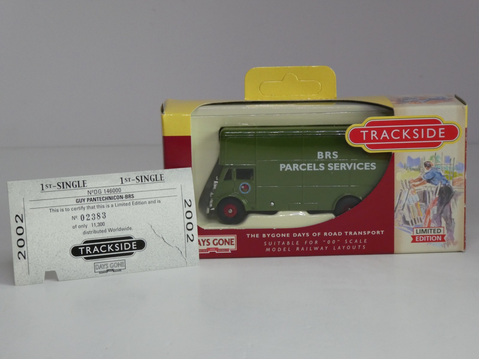 Lledo Trackside 1:76 / OO Guy Pantechnicon BRS Green Lorry DG146000 Ltd Edition
